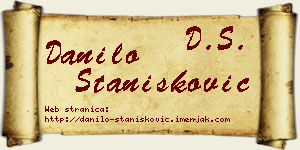 Danilo Stanišković vizit kartica